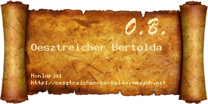 Oesztreicher Bertolda névjegykártya